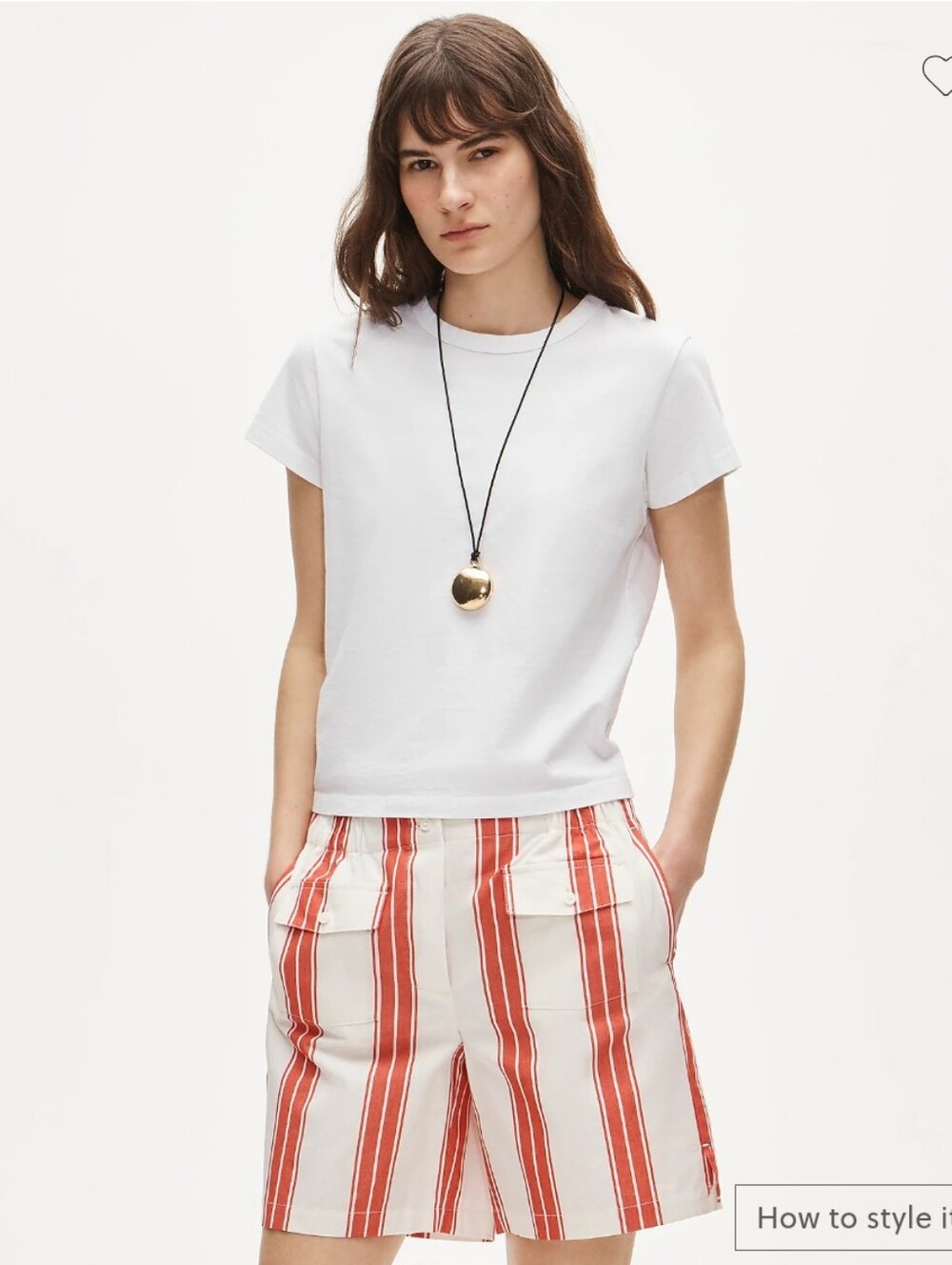 J Crew Long boxer short in oxford stripe CV074 Size 8